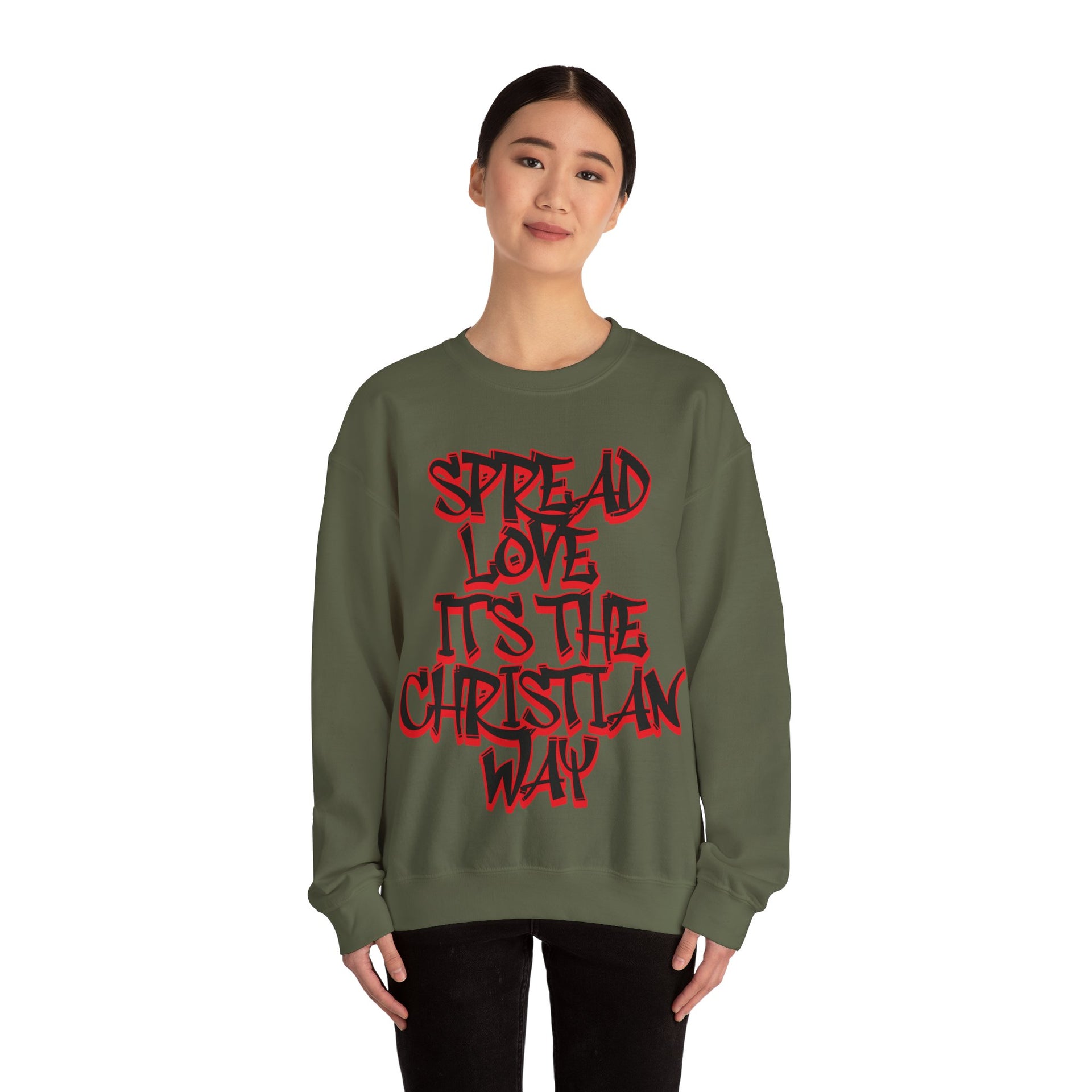 Spread Love Christian Sweatshirt | Unisex Heavy Blend Crewneck