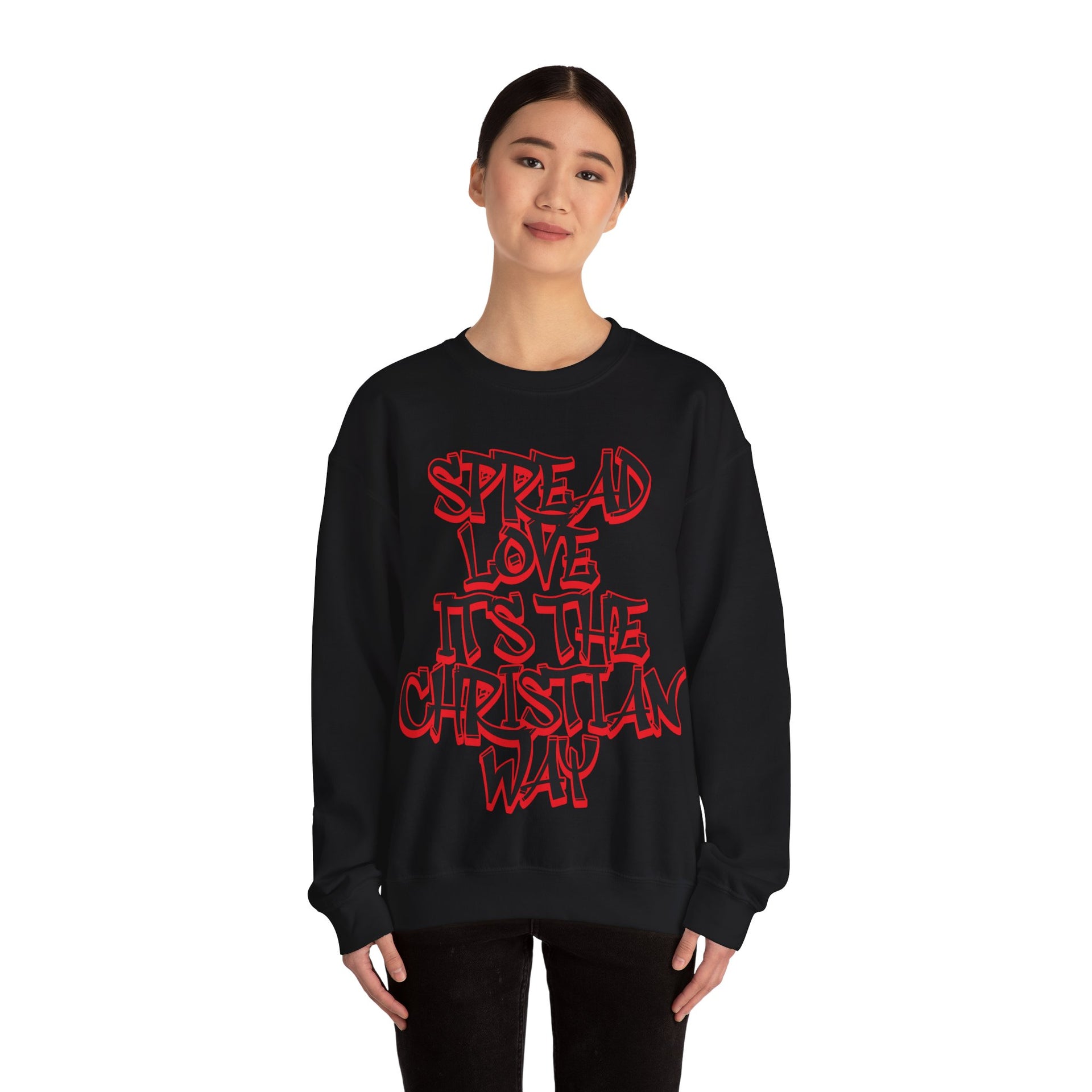 Spread Love Christian Sweatshirt | Unisex Heavy Blend Crewneck