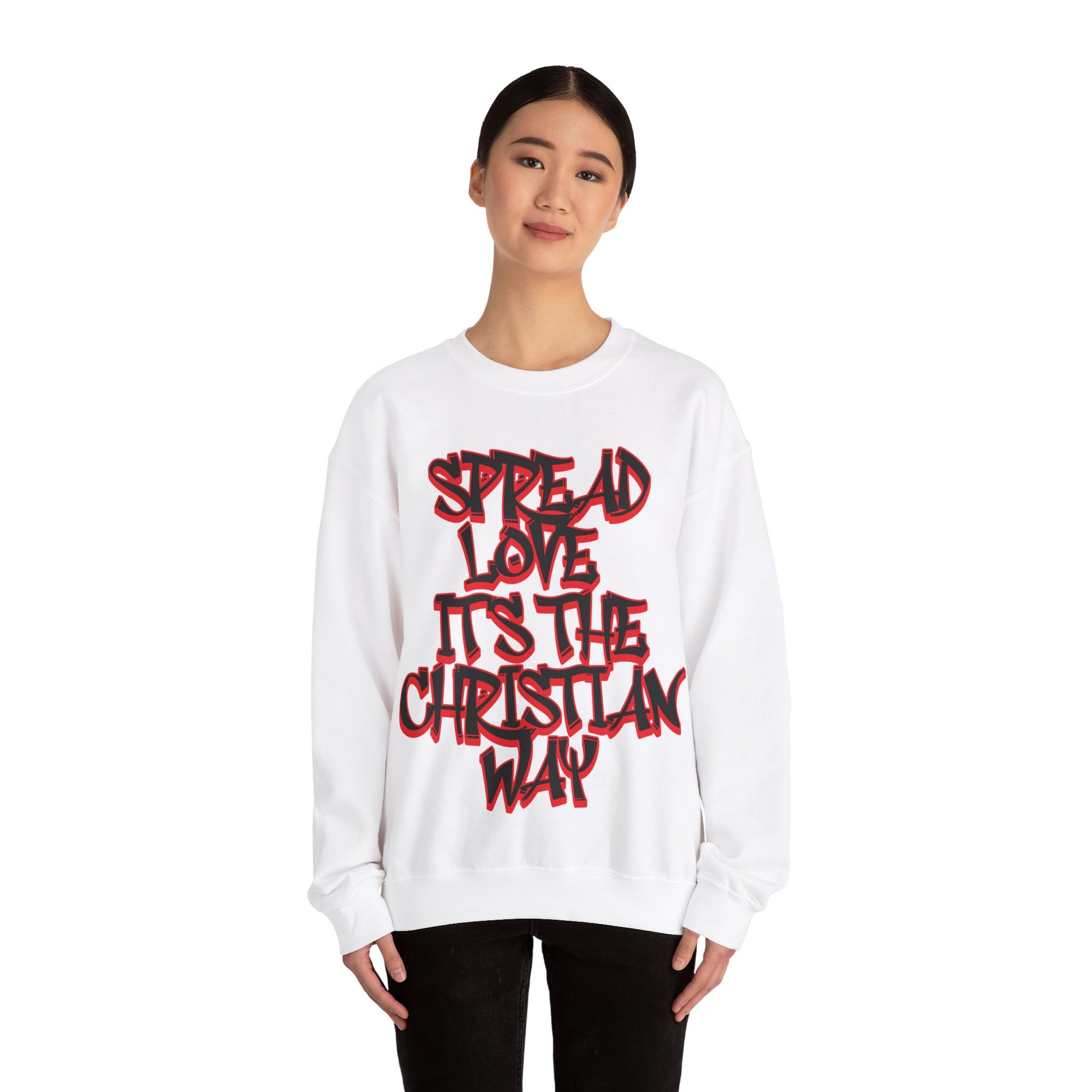 Spread Love Christian Sweatshirt | Unisex Heavy Blend Crewneck