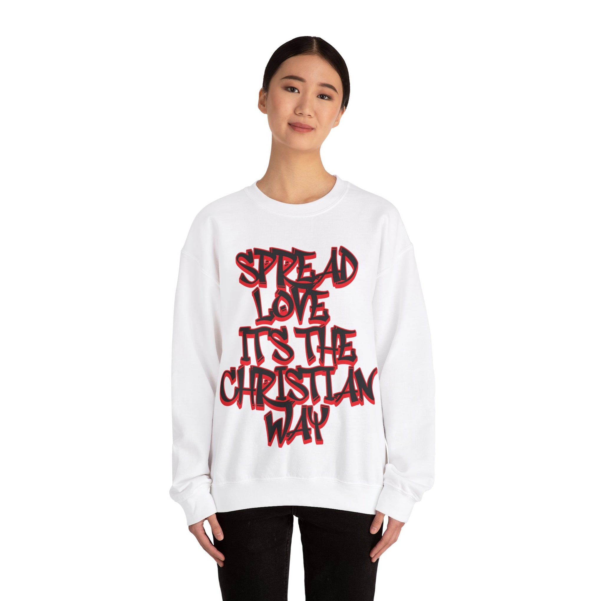 Spread Love Christian Sweatshirt | Unisex Heavy Blend Crewneck