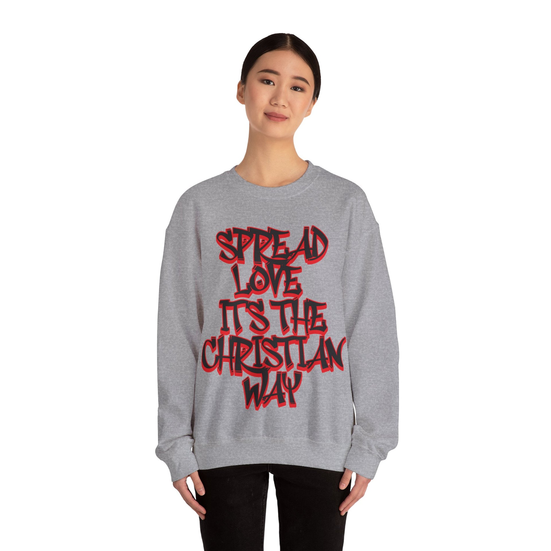 Spread Love Christian Sweatshirt | Unisex Heavy Blend Crewneck