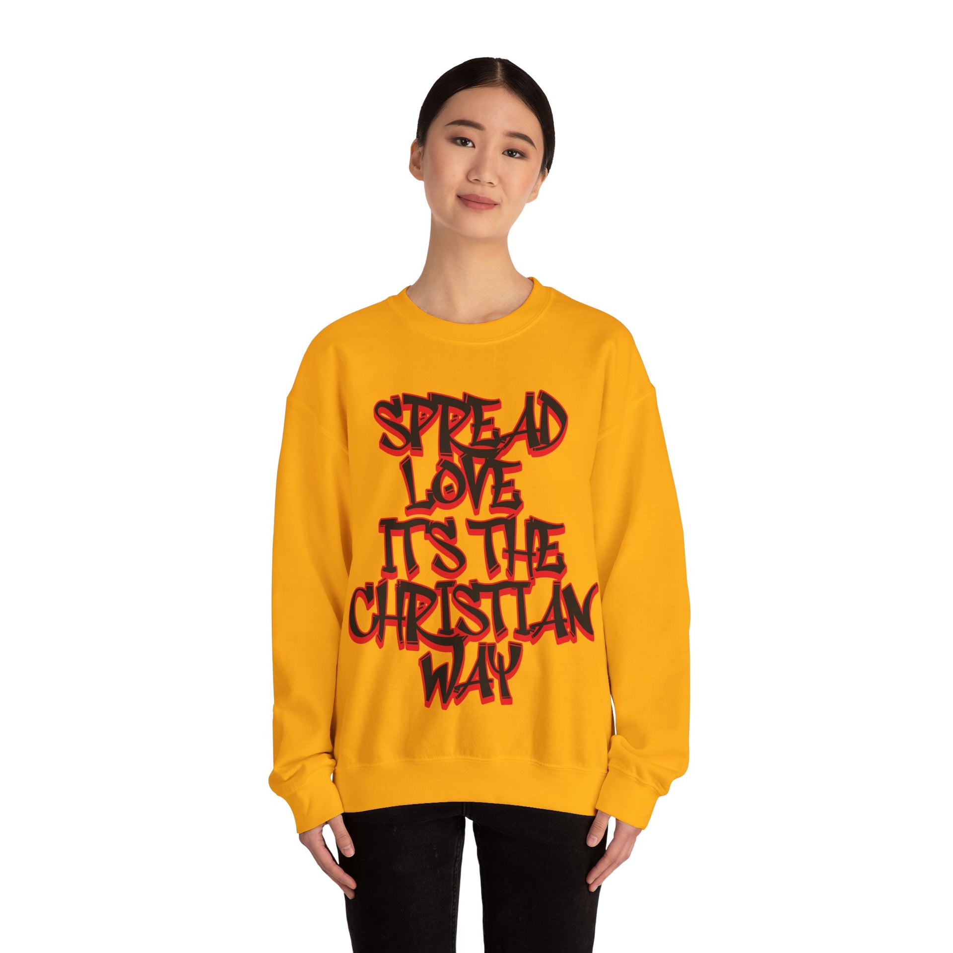 Spread Love Christian Sweatshirt | Unisex Heavy Blend Crewneck
