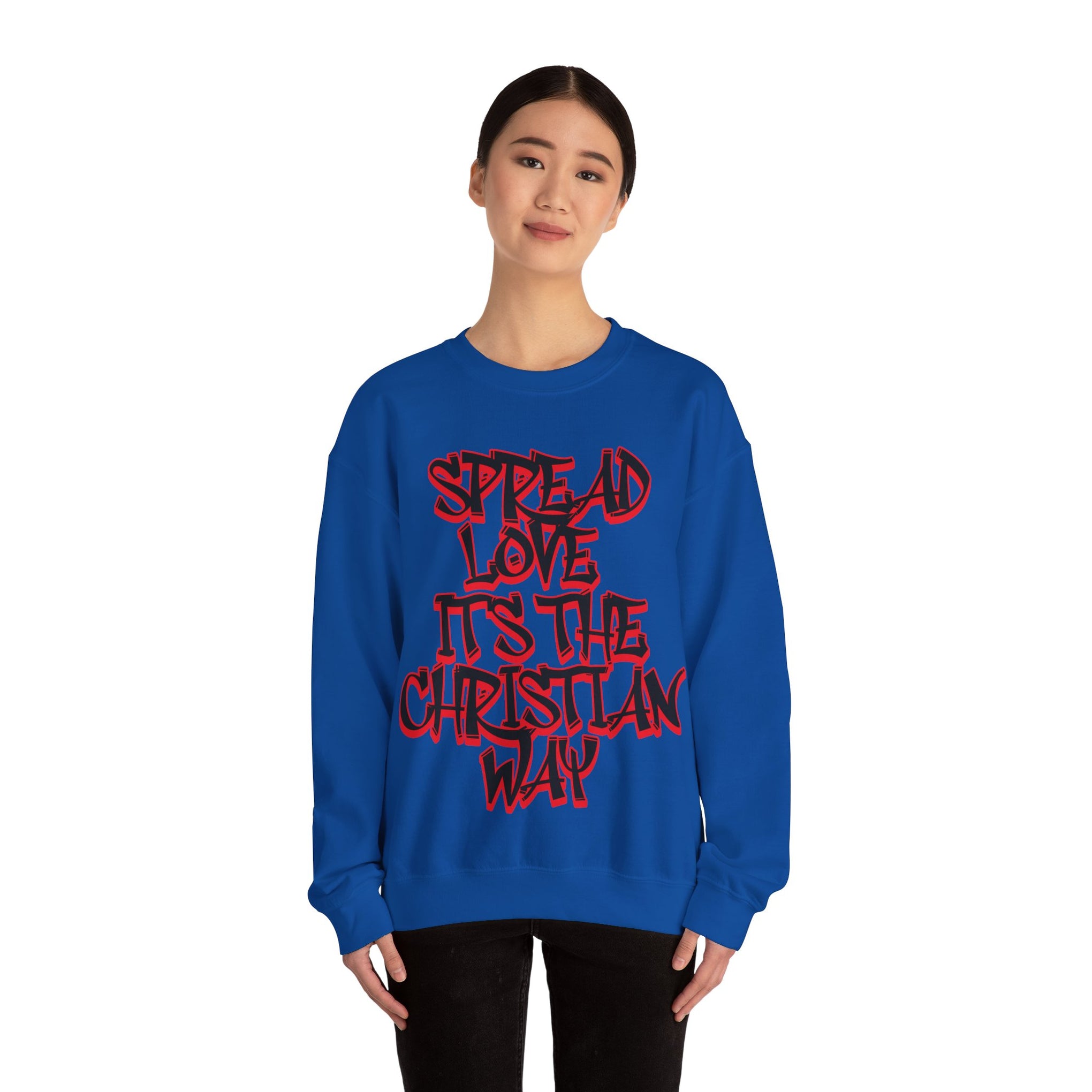 Spread Love Christian Sweatshirt | Unisex Heavy Blend Crewneck